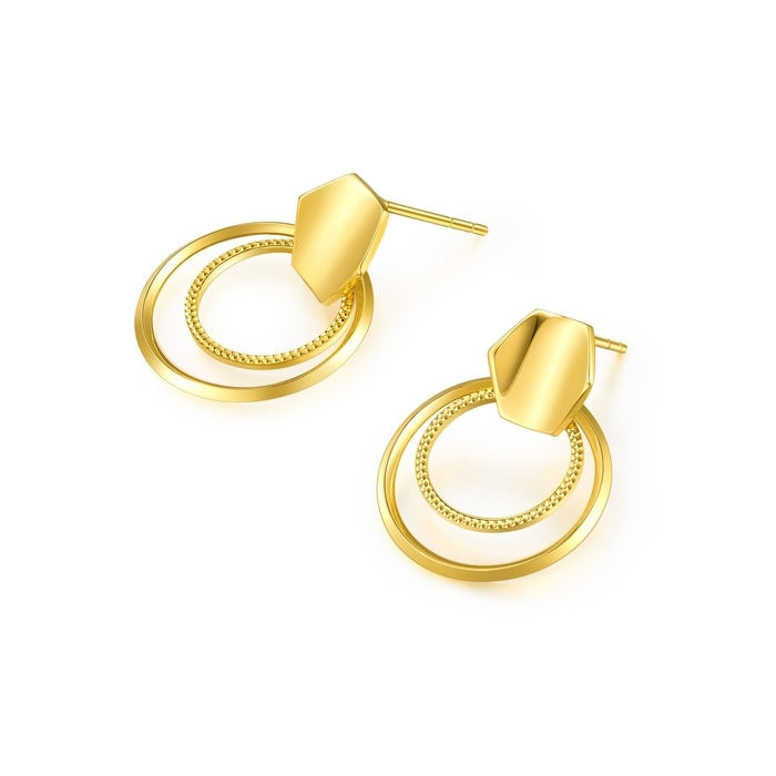 Solid Gold Earring | Chow Sang Sang Jewellery | gin | 93682E - 5