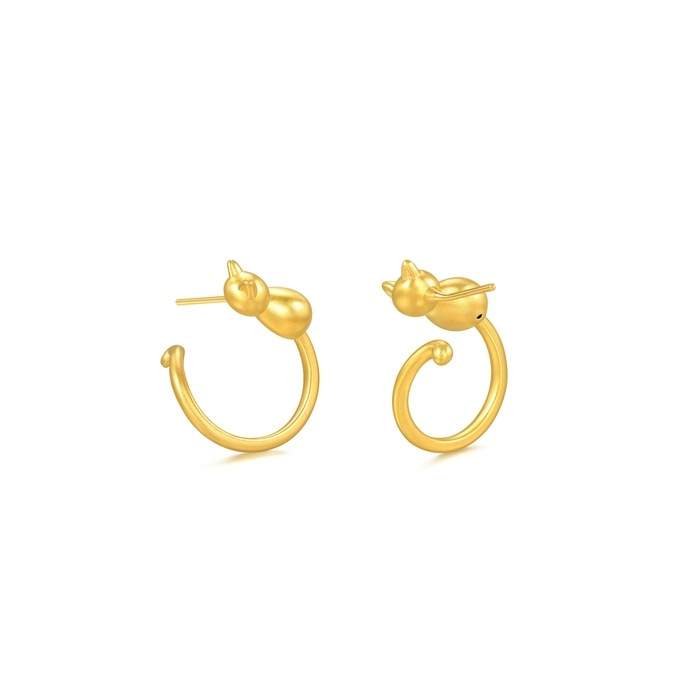 999黃金 耳環 | 周生生珠寶 | Essence「永」 | 93770E - 5