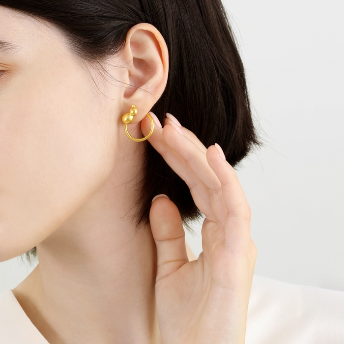 999黃金 耳環 | 周生生珠寶 | Essence「永」 | 93770E - 3