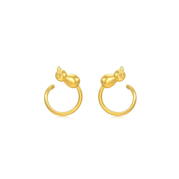 999黃金 耳環 | 周生生珠寶 | Essence「永」 | 93770E - 1