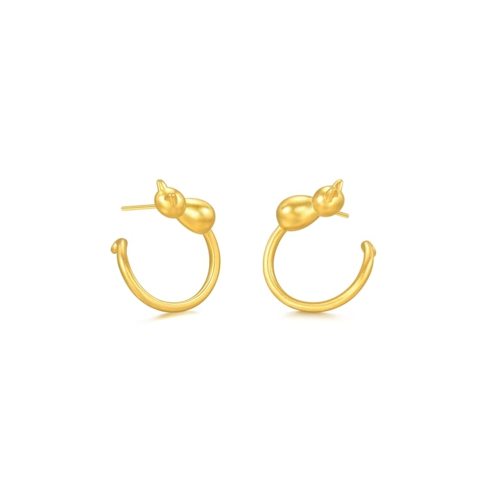 999黃金 耳環 | 周生生珠寶 | Essence「永」 | 93770E - 4