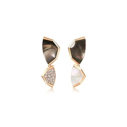 'Harmony' 18K Rose Gold Diamond Mistmatched Earrings
