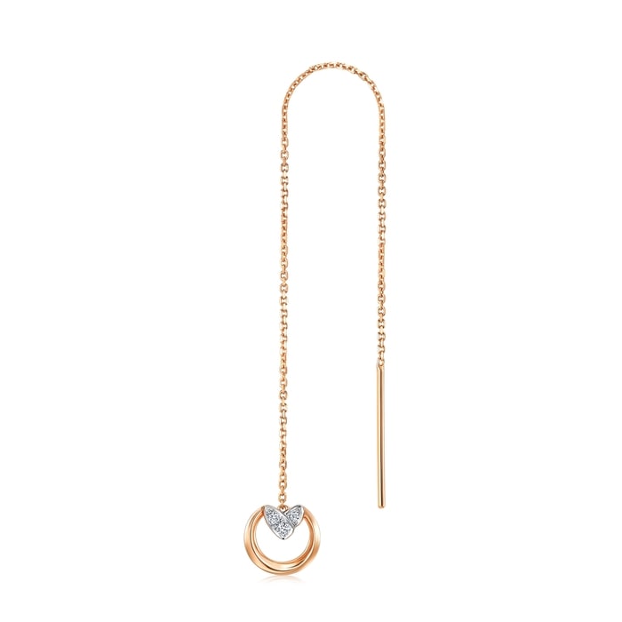 18K White & Rose Gold Earring | Chow Sang Sang Jewellery | 93935E - 1