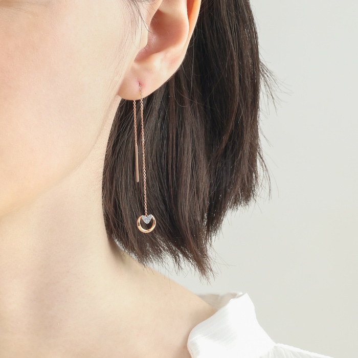 18K White & Rose Gold Earring | Chow Sang Sang Jewellery | 93935E - 2
