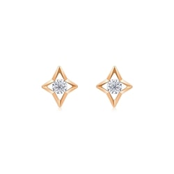 'Fantasy' 18K White & Red Gold Diamond Earrings