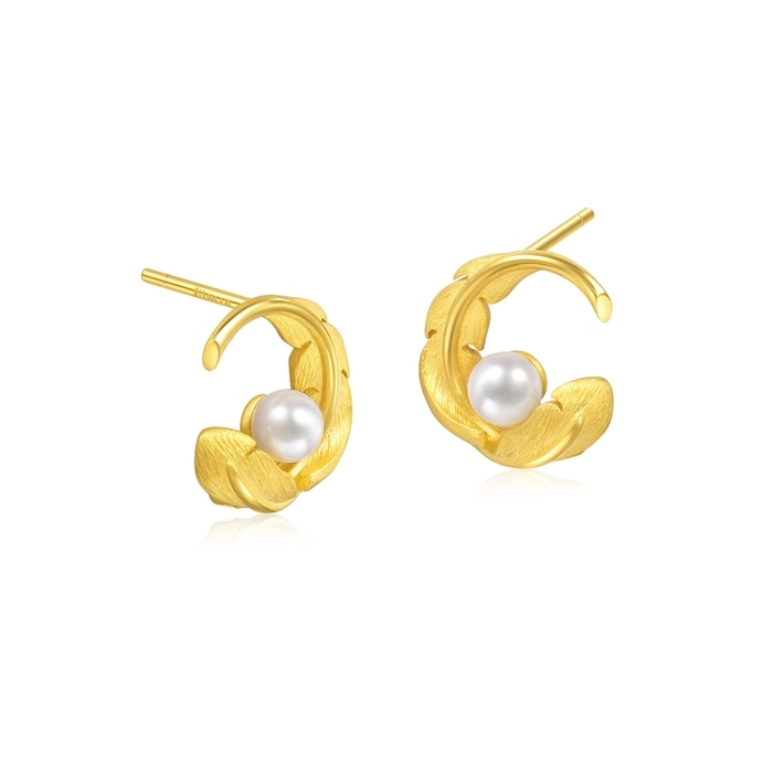 Solid Gold Earring | Chow Sang Sang Jewellery | Love Decode | 94000E - 4