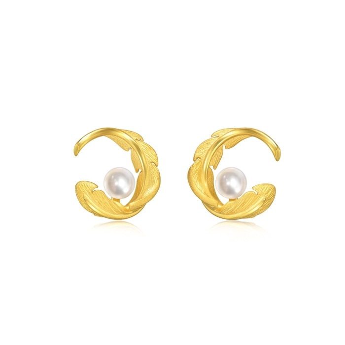Solid Gold Earring | Chow Sang Sang Jewellery | Love Decode | 94000E - 1