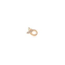 'Seedling' 18K Rose Gold Diamond Single Earring