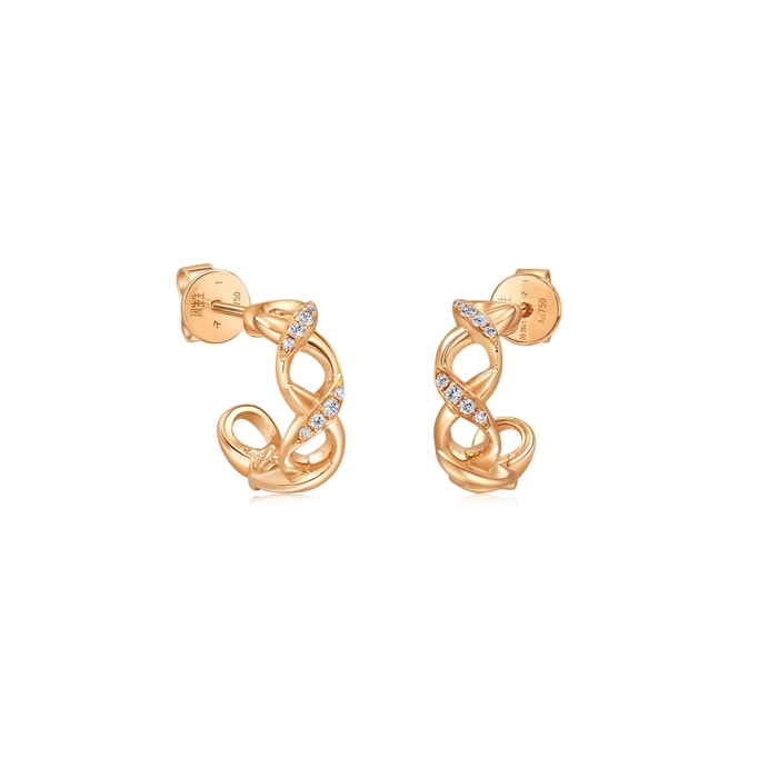 18K玫瑰金 耳環 | 周生生珠寶 | 94116E - 4