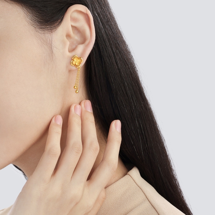 999.9黃金 耳環 | 周生生珠寶 | 生生有囍 | 94445E - 3