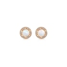 Timeless' 18K Rose Gold White Mother of Pearl Earrings