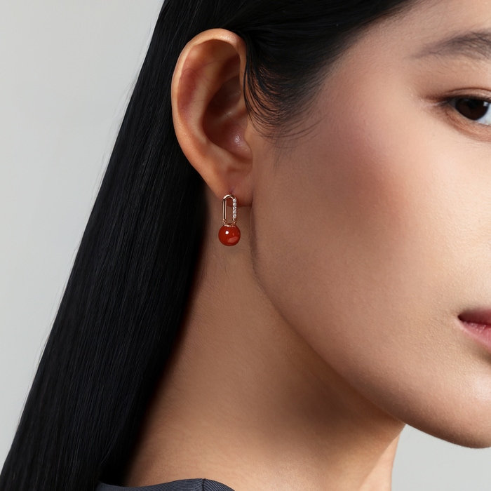 18K玫瑰金 耳環 | 周生生珠寶 | 94641E - 2