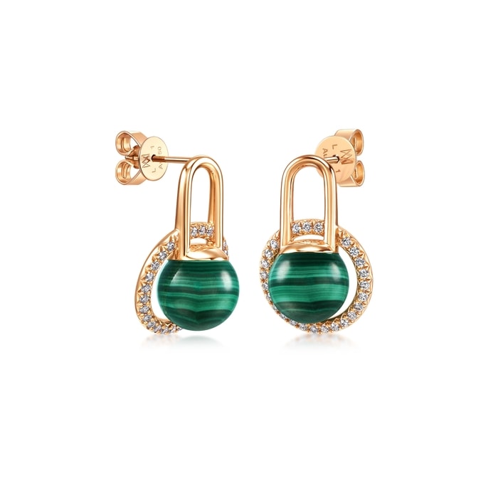 18K玫瑰金 耳環 | 周生生珠寶 | 94693E - 4