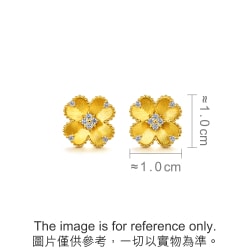 999 Gold Diamond Earrings