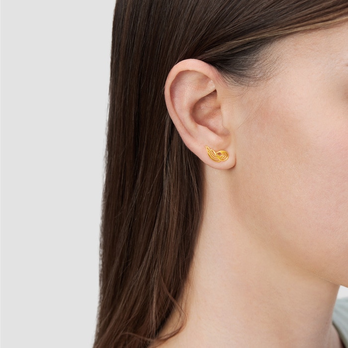 Solid Gold Earring | Chow Sang Sang Jewellery | 95138E - 3