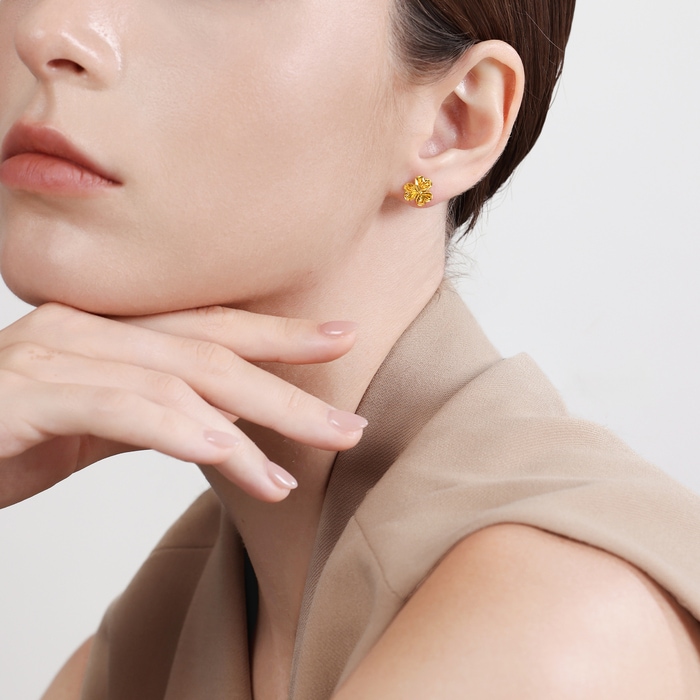 999黃金 耳環 | 周生生珠寶 | Essence「永」 | 95215E - 3