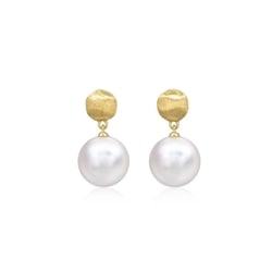 'Africa' 18K Yellow Gold Freshwater Pearl Earrings