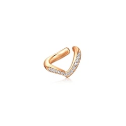 'Form' 18K Rose Gold Diamond Single Earring