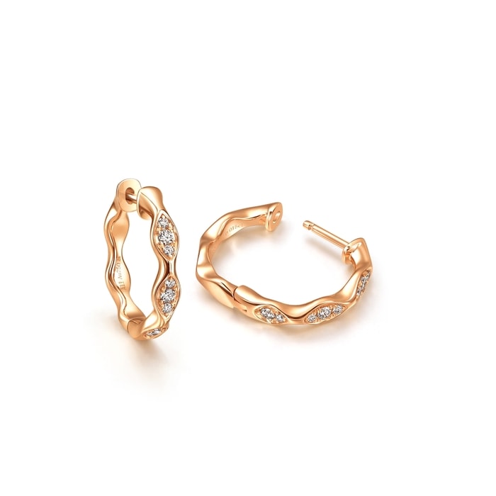 18K玫瑰金 耳環 | 周生生珠寶 | YuYu | 95282E - 5