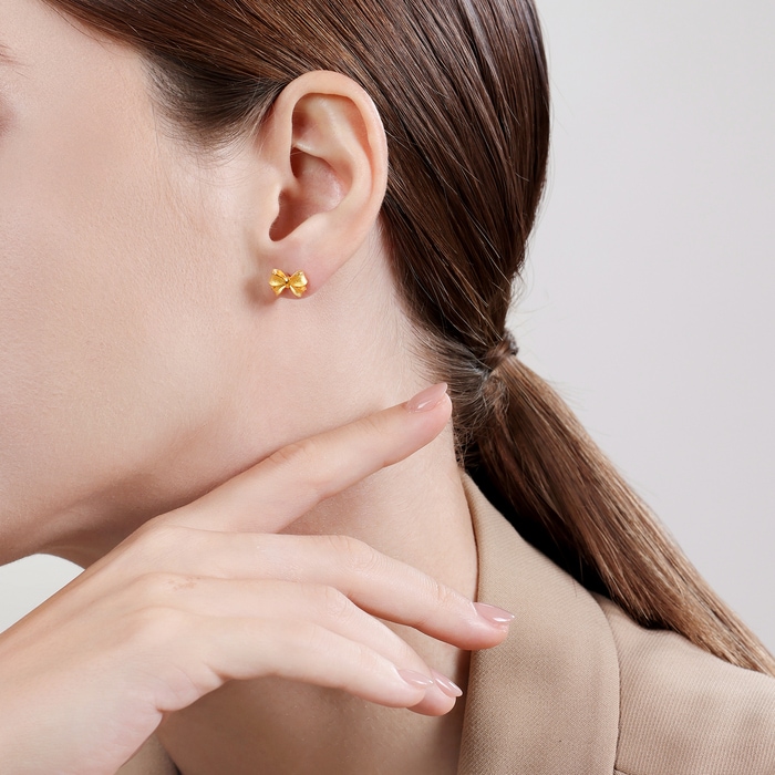 999.9黃金 耳環 | 周生生珠寶 | Essence「永」 | 95301E - 3