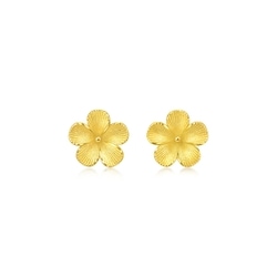 'Floral' 999.9 Gold Earrings