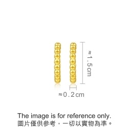 Essence - 999.9 Gold Earrings | 95309E(~0.051 tael) | Chow