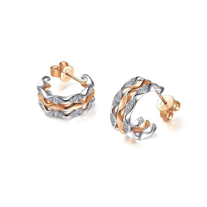 18K White & Rose Gold Earring | Chow Sang Sang Jewellery | YuYu | 95326E - 3