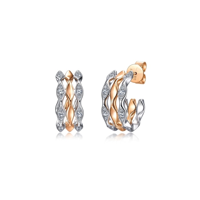 18K White & Rose Gold Earring | Chow Sang Sang Jewellery | YuYu | 95326E - 1
