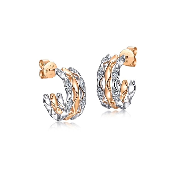 18K White & Rose Gold Earring | Chow Sang Sang Jewellery | YuYu | 95326E - 2