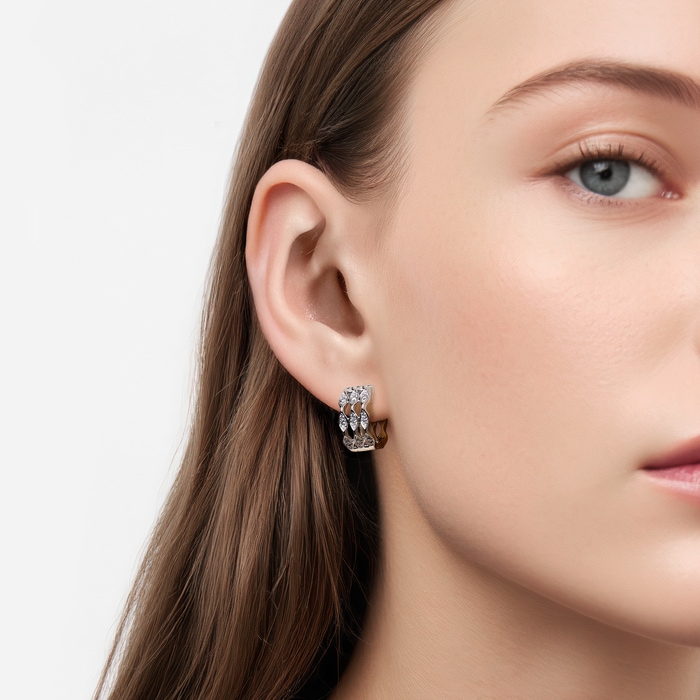 18K White Gold Earring | Chow Sang Sang Jewellery | YuYu | 95327E - 2