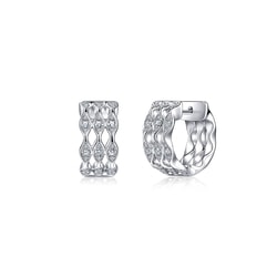 18K White Gold Diamond Earrings