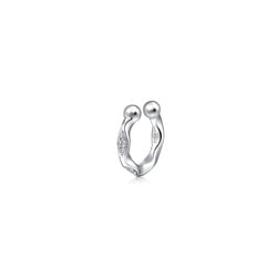 18K White Gold Diamond Single Earring