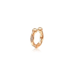 18K Rose Gold Diamond Single Earring