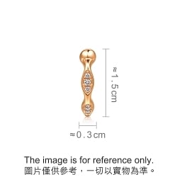18K Rose Gold Diamond Single Earring