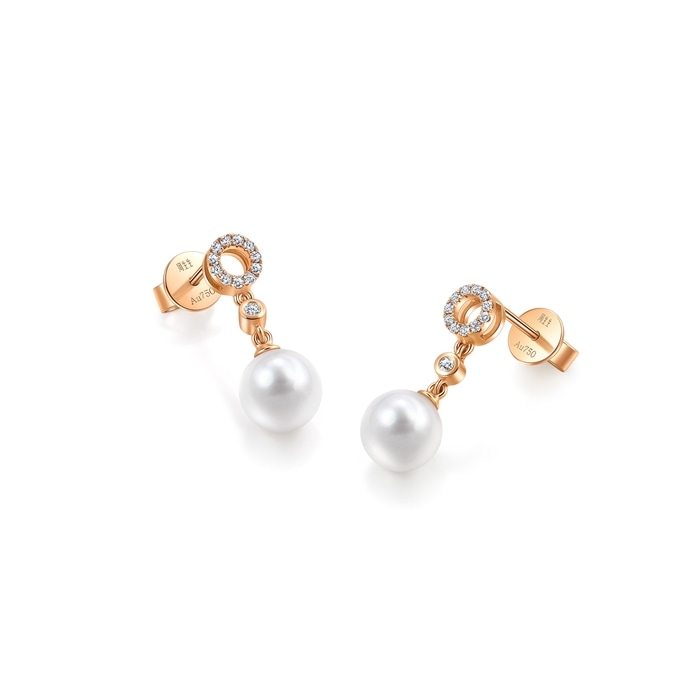 18K玫瑰金 耳環 | 周生生珠寶 | Daily Luxe | 95380E - 5