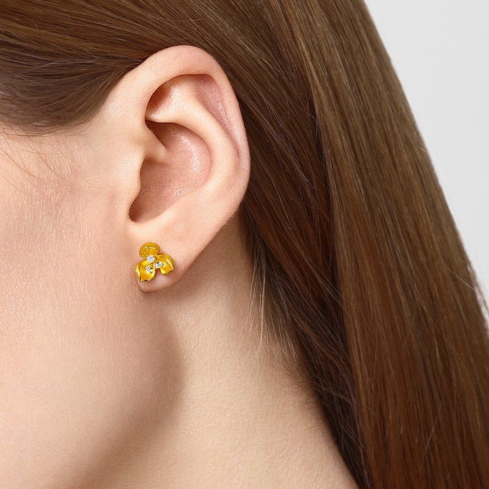 Solid Gold Earring | Chow Sang Sang Jewellery | Cultural Blessings | 95404E - 2