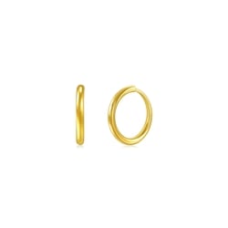 [haesool] 韓国アクセ☆14K Gold☆HS.TE09 Earring Queen Of Tears CZ Embellished Loop Earrings 눈물의 여왕 Hong