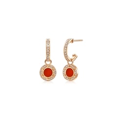 'Timeless' 18K Rose Gold Chalcedony Earrings