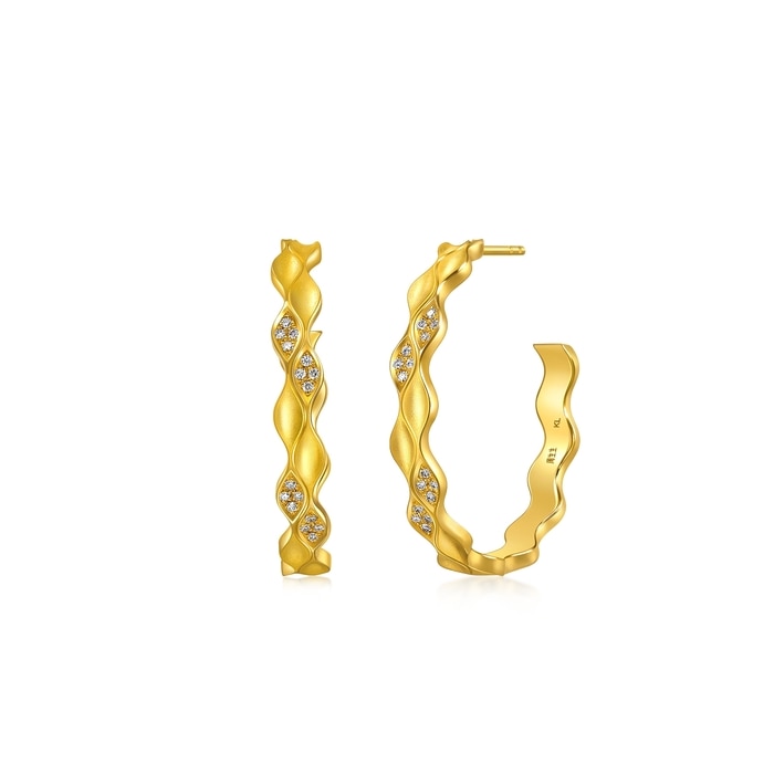 Solid Gold Earring | Chow Sang Sang Jewellery | YuYu | 95565E - 1