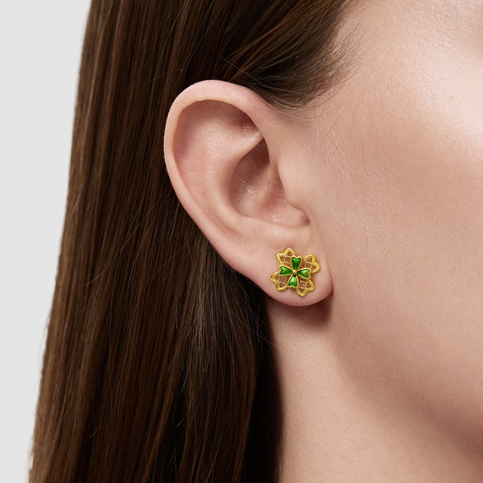 Solid Gold Earring | Chow Sang Sang Jewellery | 95579E - 2