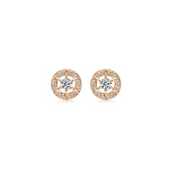 'Timeless' 18K Rose Gold Diamond Earrings