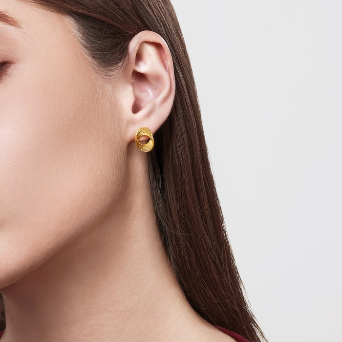 999黃金 耳環 | 周生生珠寶 | Essence「永」 | 95620E - 3