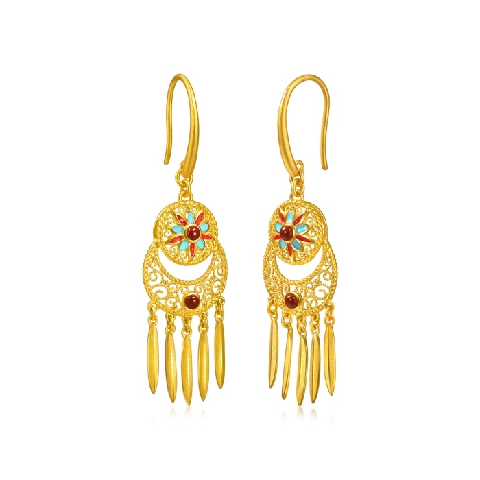 999.9黃金 耳環 | 周生生珠寶 | Cultural Blessings 「文化祝福」 | 95632E - 4