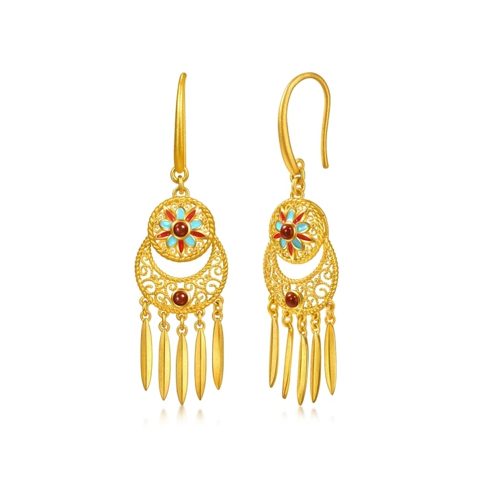 999.9黃金 耳環 | 周生生珠寶 | Cultural Blessings 「文化祝福」 | 95632E - 1