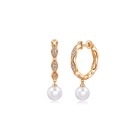18K Rose Gold Akoya Pearl Diamond Earrings