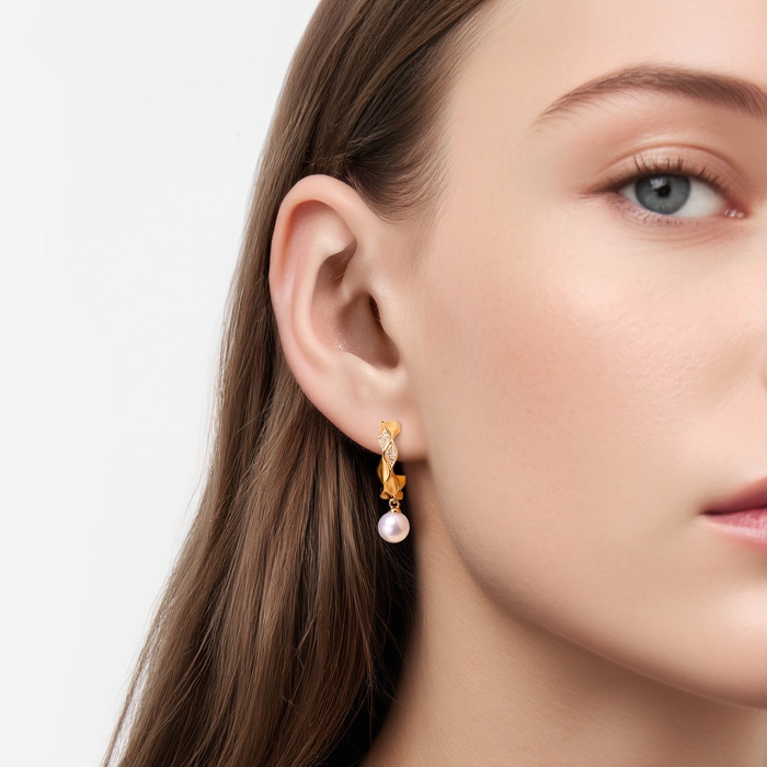 Solid Gold Earring | Chow Sang Sang Jewellery | YuYu | 95679E - 2