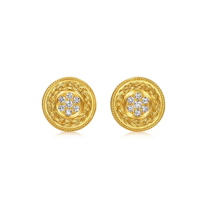 Solid Gold Earring | Chow Sang Sang Jewellery | Cultural Blessings | 95722E - 1