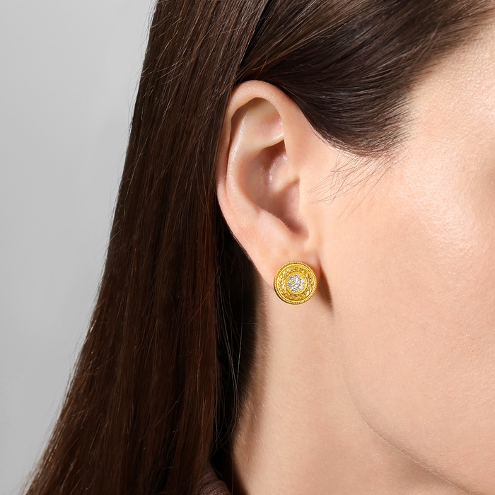 Solid Gold Earring | Chow Sang Sang Jewellery | Cultural Blessings | 95722E - 2