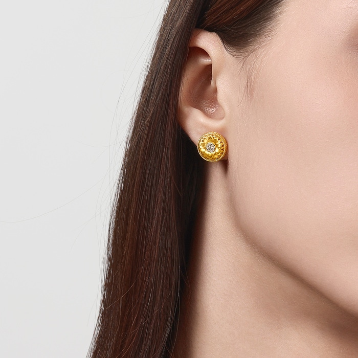 999黃金 耳環 | 周生生珠寶 | Cultural Blessings 「文化祝福」 | 95723E - 2