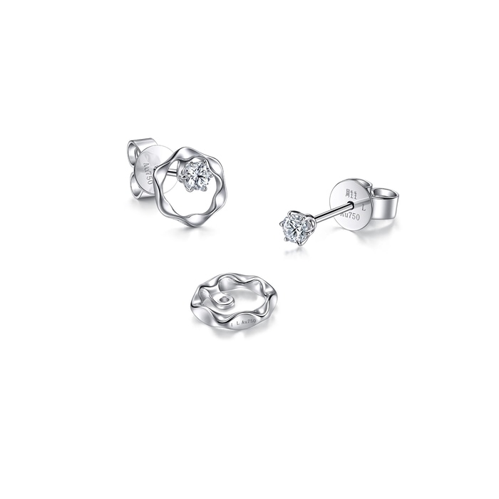 18K White Gold Earring | Chow Sang Sang Jewellery | YuYu | 95724E - 4